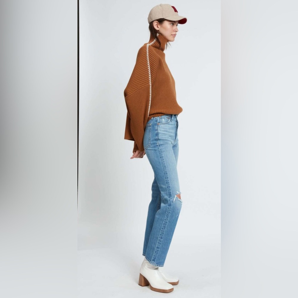 Rag & Bone Alex High-Rise Straight- delavan w holes - Picture 4 of 4